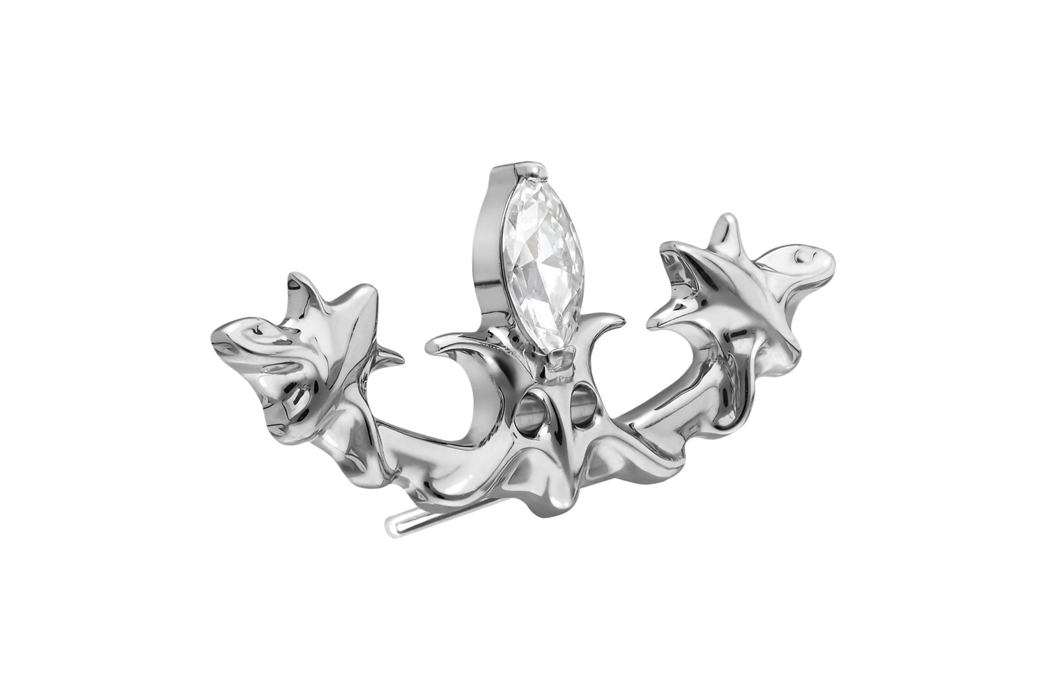 Titan Aufsatz mit Push Pin GOTISCHES DESIGN von Piercingline
